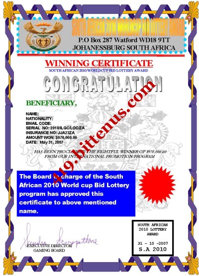 Winning Certificate